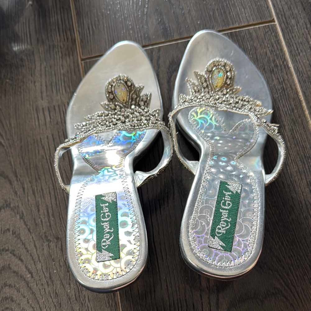 Silver Embellished Sandals